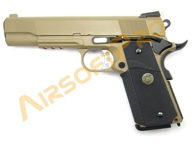 WE M1911 MEU Full Metal GBB — Tan